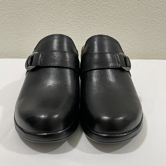 (NEW) NATURALIZER "Lial" Leather Mule/Clog, Black - 9M - Picture 1 of 12